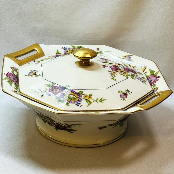 Theodore Haviland Limoges Vintage Covered Vegetable Bowl “Persia” France - Picture 1 of 11